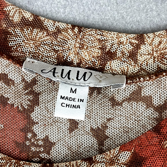 Whimsy Fairy Floral Mesh Dress Women Medium Sheer Pleated Midi Y2K Boho Peasant - Picture 5 of 16